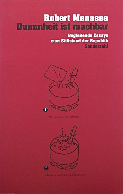 Cover Robert Menasse Dummheit ist machtbar, © Sonderzahl 1999