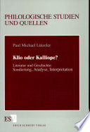 Cover Paul Michael Lützeler Kilo oder Kalliope, © Schmidt 1997