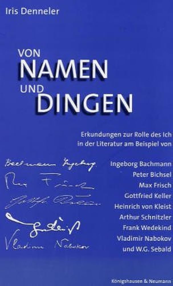 Cover Iris Denneler Von Namen und Dingen, © Königshausen & Neumann