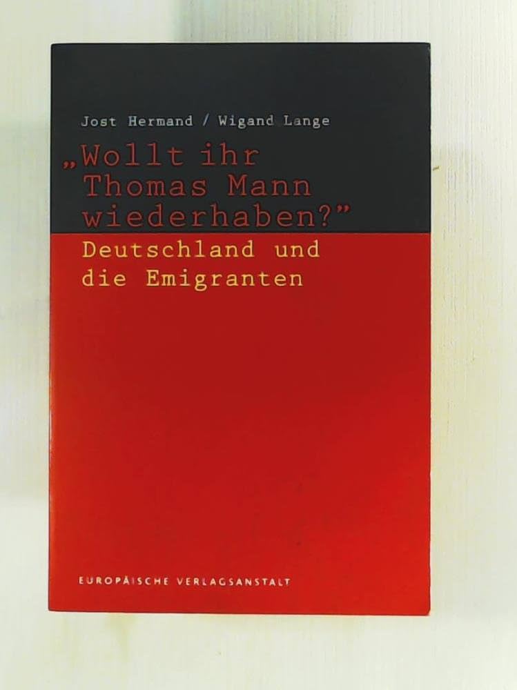 Cover Jost Hermand, Wigand Lange 