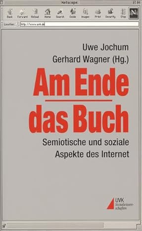 Cover Uwe Jochum, Gerhard Wagner Am Ende-das Buch, © Universitätsverlag Konstanz