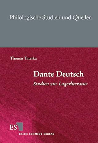 Cover Thomas Taterka Dante Deutsch, © Erich Schmidt Verlag