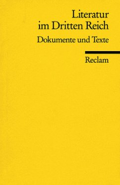 Cover Sebastian Graeb-Könneker (Hg.) Literatur im Dritten Reich, © Reclam 2001