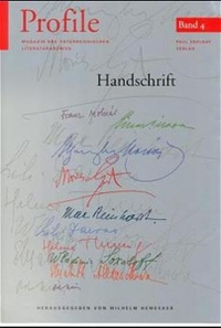 Cover Wilhelm Hemecker (Hg.) Handschrift, © Zsolnay 1999