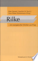 Cover Peter Demetz, Joachim W. Storck, Hans Dieter Zimmermann (Hg.) Rilke - ein europäischer Dichter aus Prag, © Königshausen & Neumann 1998